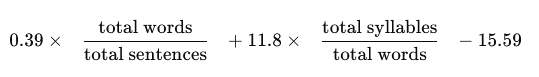 flesch-kincaid grade level reading test image