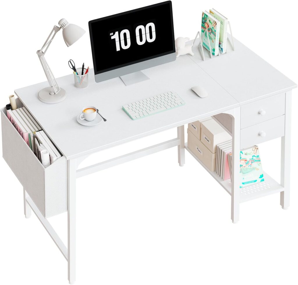 writing desk with fiber storage